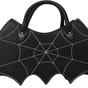 Bat wing Shoulder bag,PU Spider Web Crossbody Handbag for Women